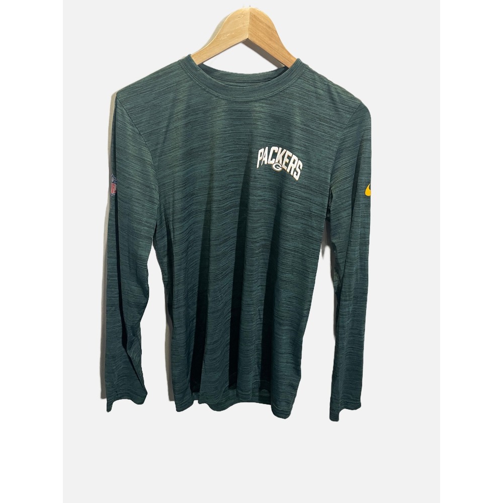 Nike Green Bay Packers Shirt Mens Small Green Long Sleeve NFL On Field Athletic‎
